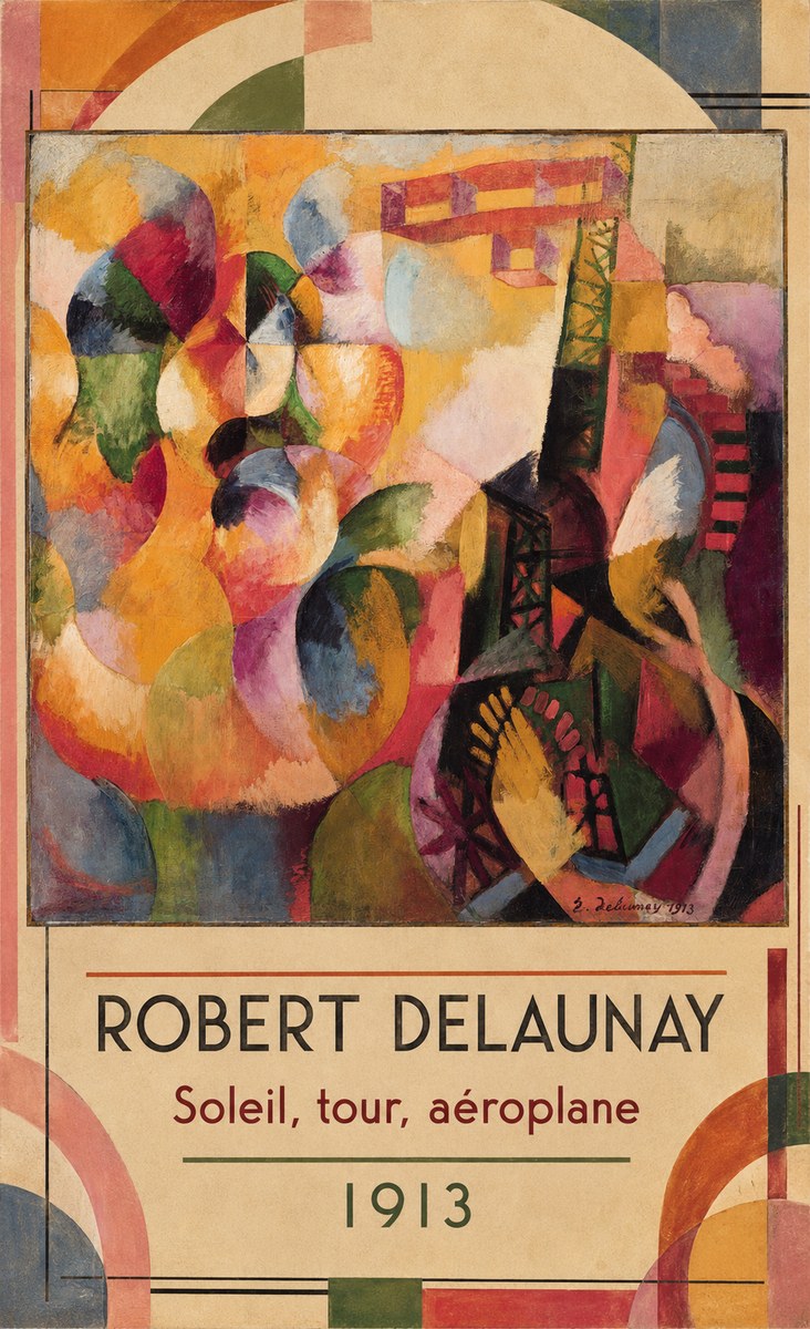 Robert Delaunay Soleil, Tour, Aéroplane No1 - Plakat