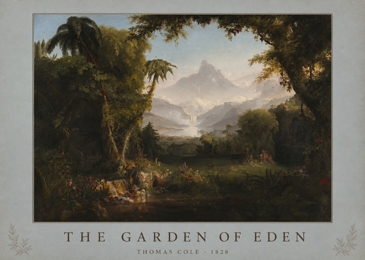 Thomas Cole The Garden of Eden I No3 - Plakat