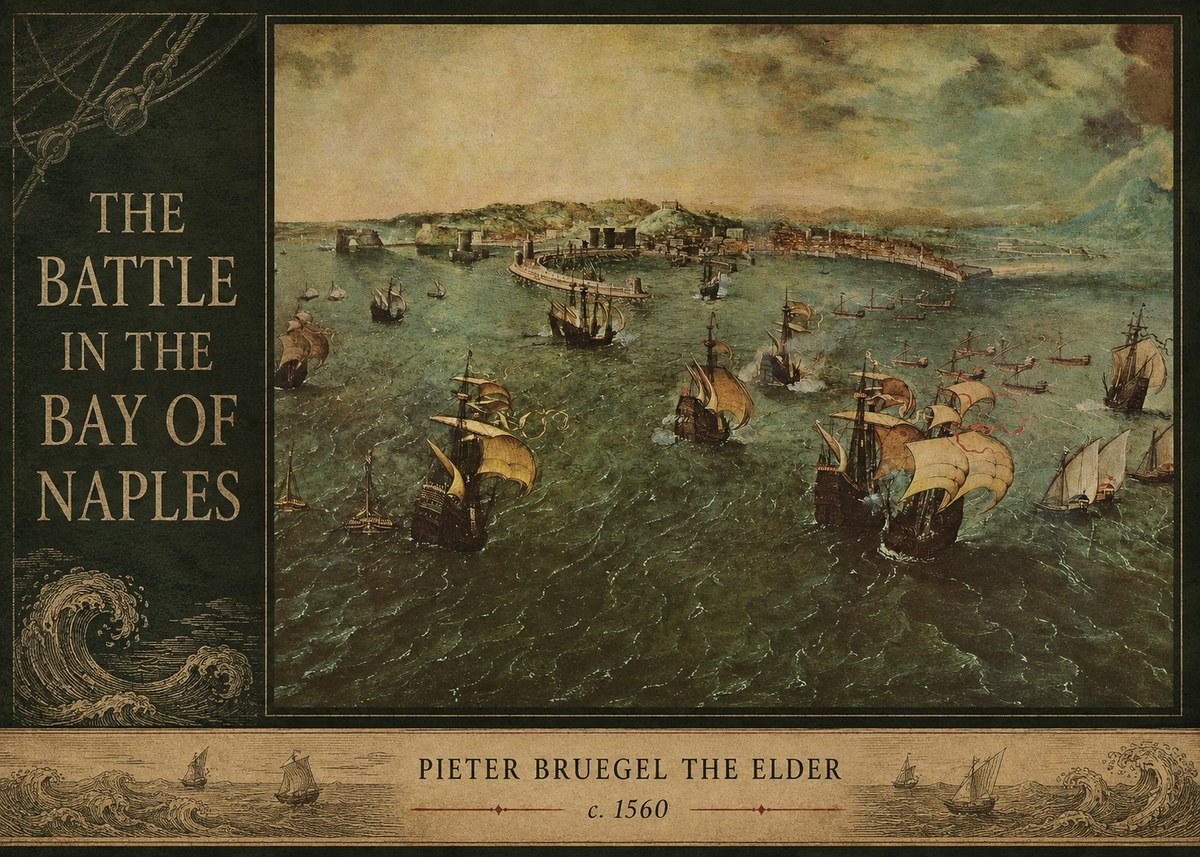 Pieter Bruegel The Battle in the Bay of Naples No3 - Plakat