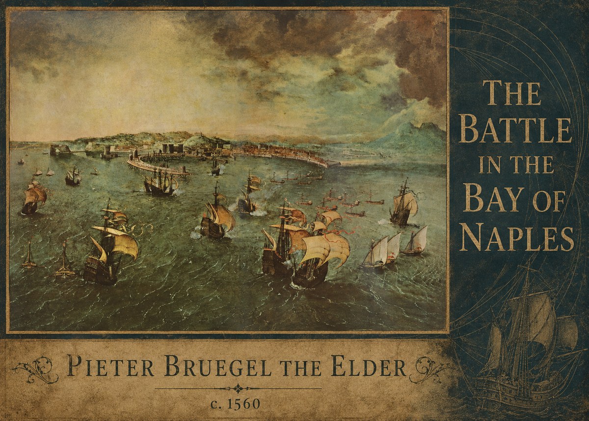 Pieter Bruegel The Battle in the Bay of Naples No5 - Plakat