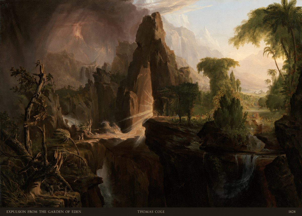 Thomas Cole Expulsion from the Garden of Eden I No5 - Plakat