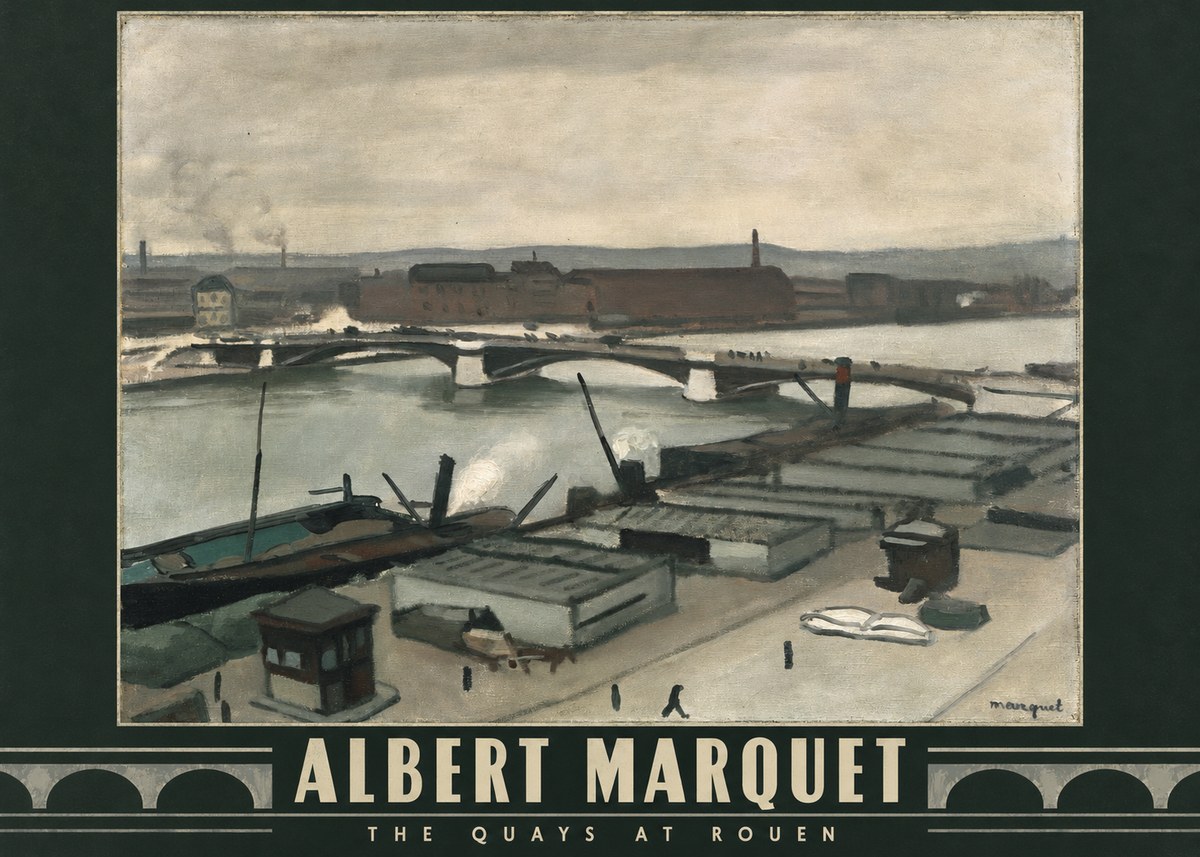 Albert Marquet The Quays at Rouen No4 - Plakat