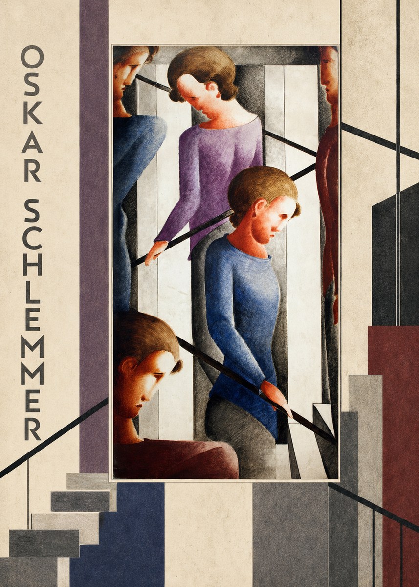 Oskar Schlemmer Staircase Figures I No3 - Plakat