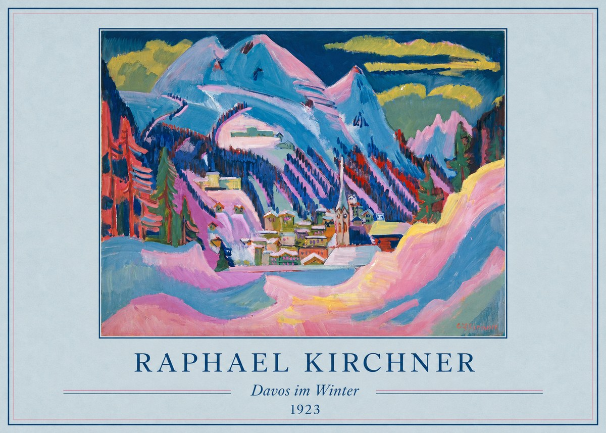 Raphael Kirchner Davos Im Winter No4 - Plakat