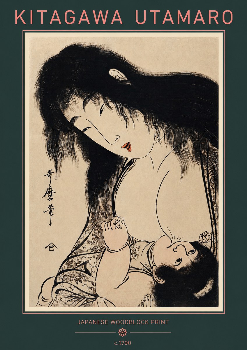 Kitagawa Utamaro Mother Nursing Her Child No2 - Plakat