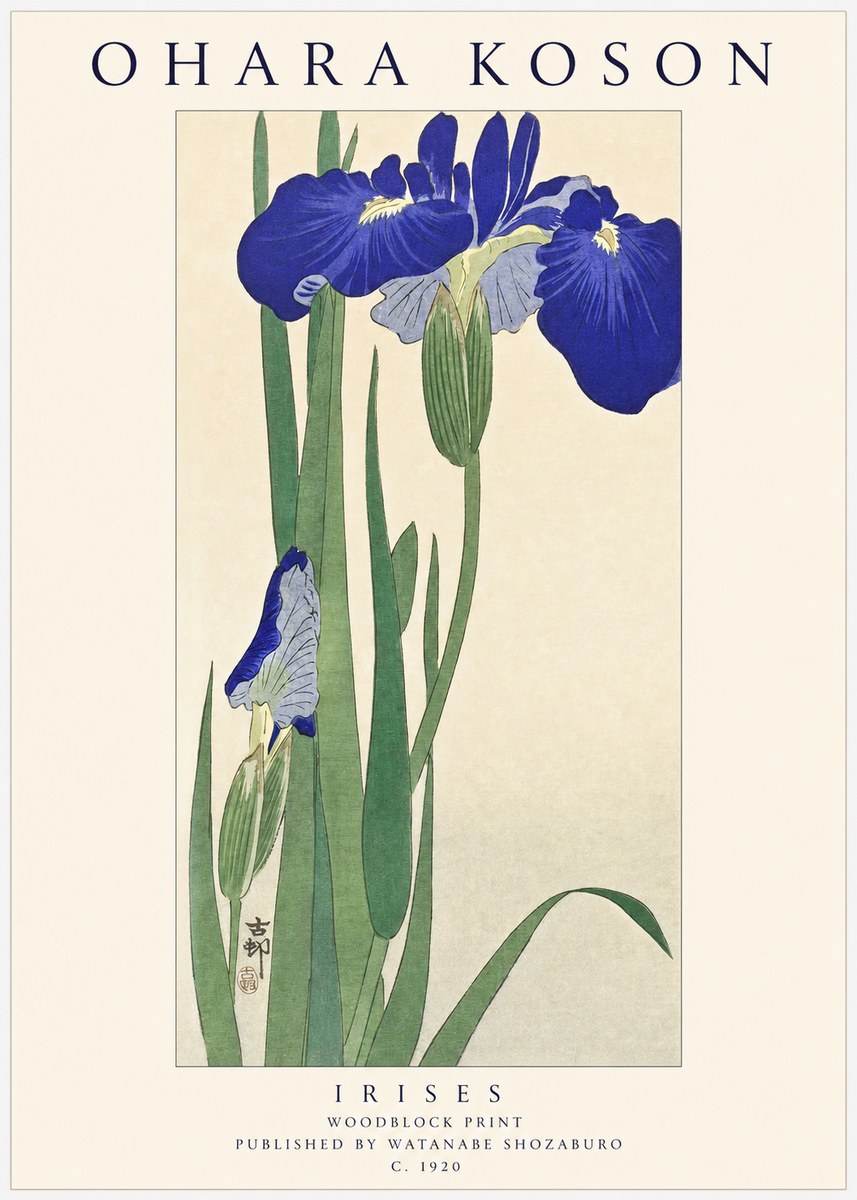 Ohara Koson Irises I No1 - Plakat