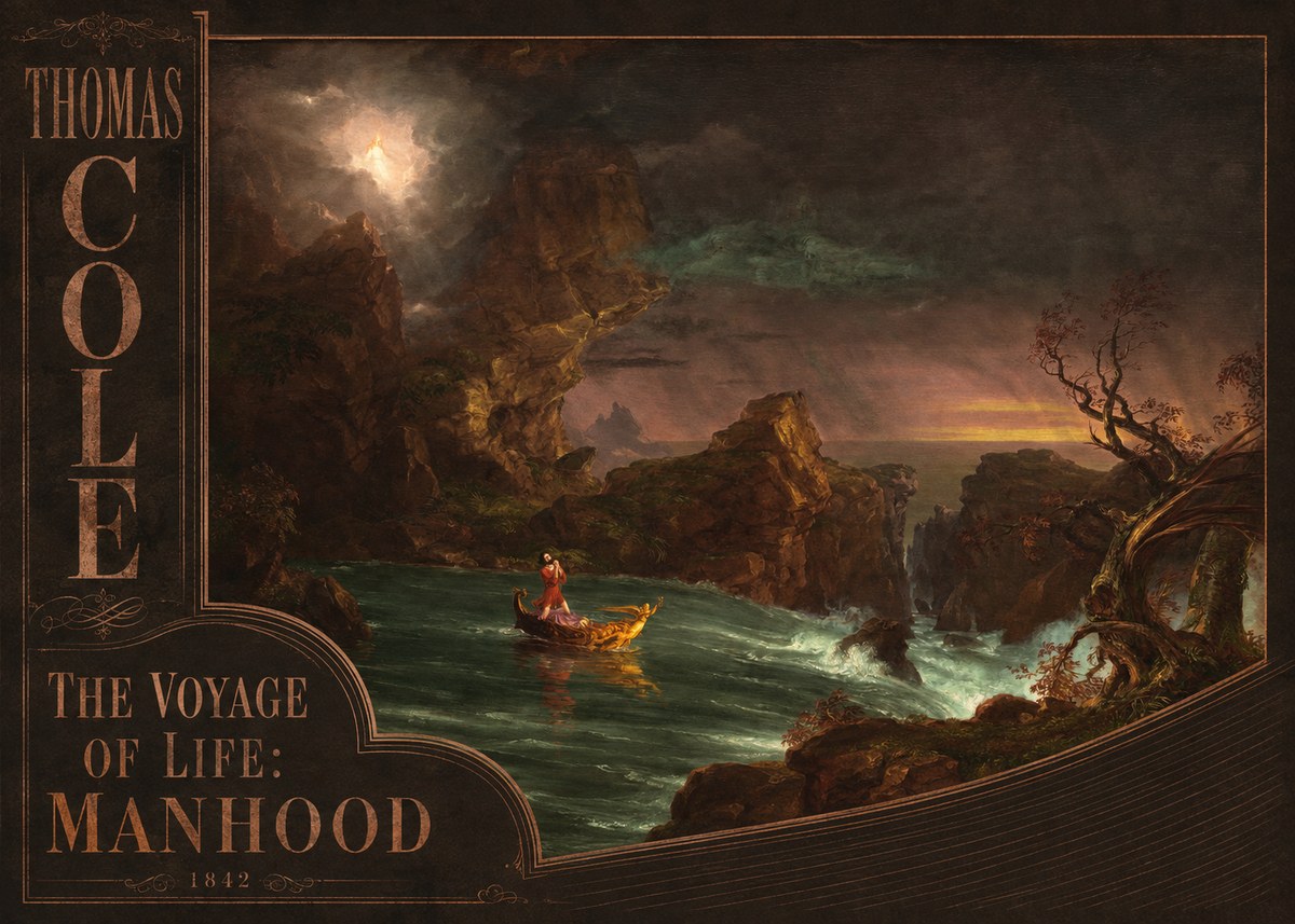 Thomas Cole The Voyage of Life: Manhood I No2 - Plakat