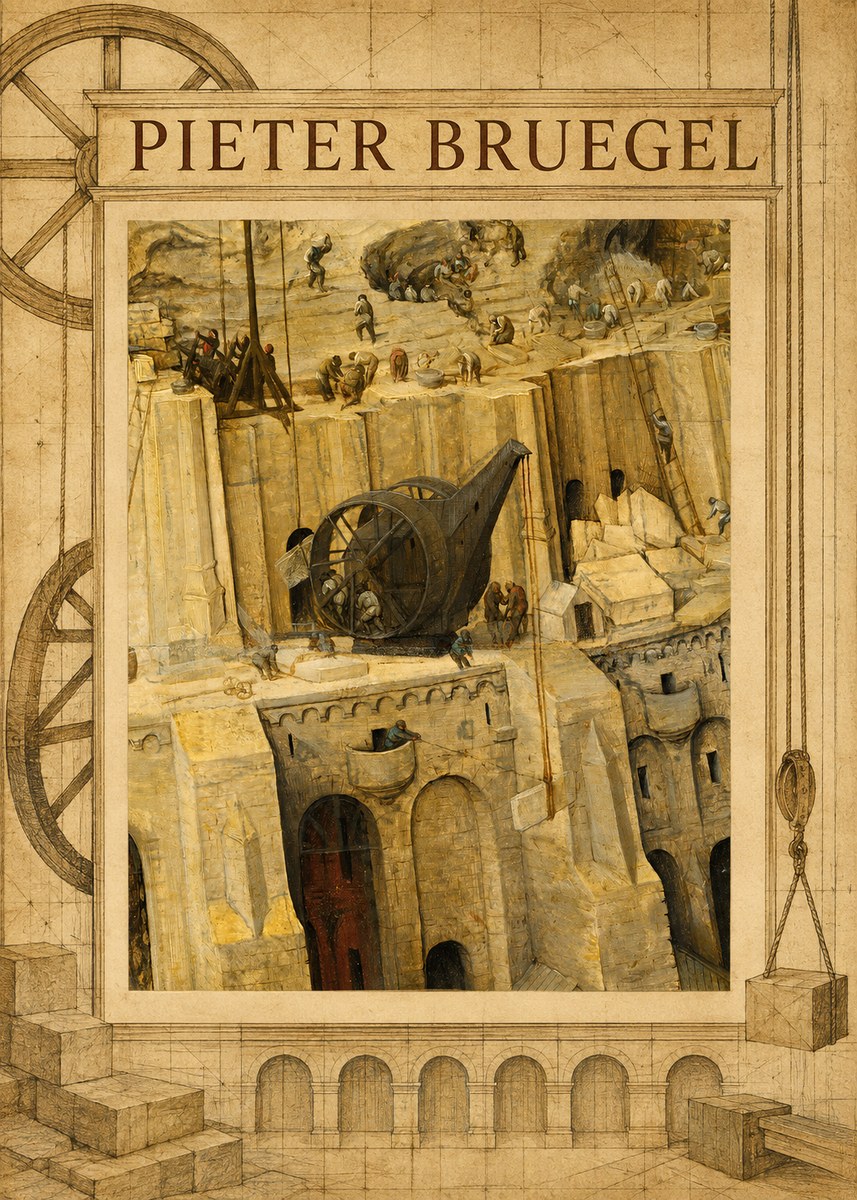Pieter Bruegel The Tower of Babel VII No3 - Plakat
