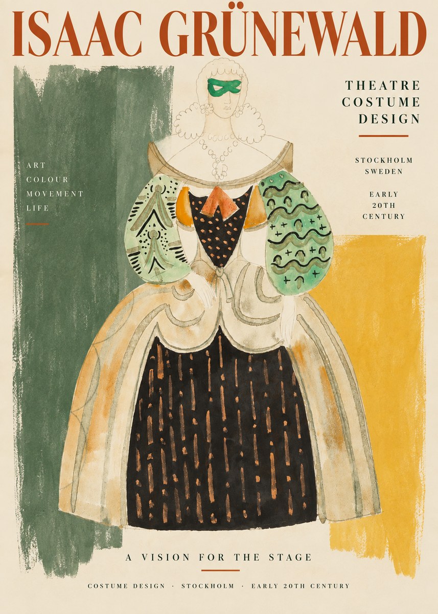 Isaac Grünewald Costume for the Theatre No3 - Plakat