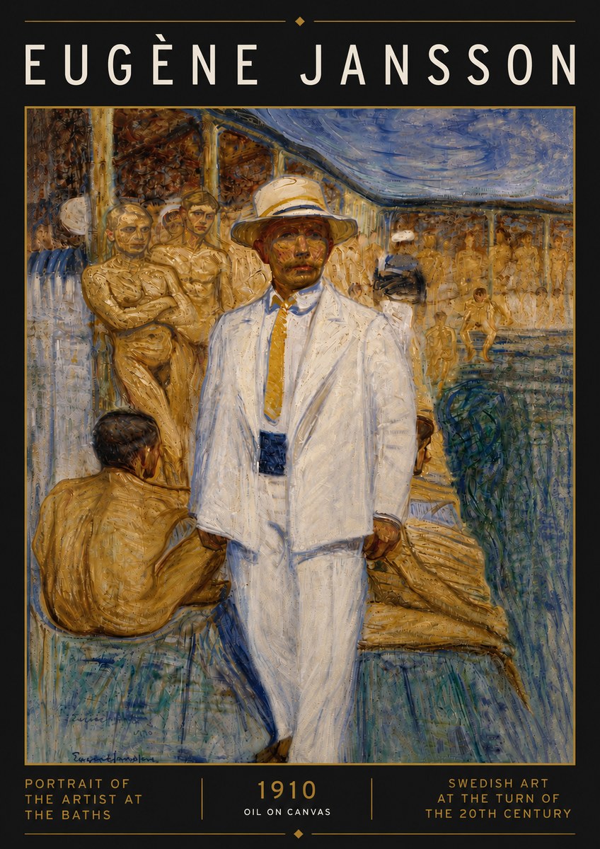 Eugène Jansson Portrait of the Artist at the Baths No5 - Plakat