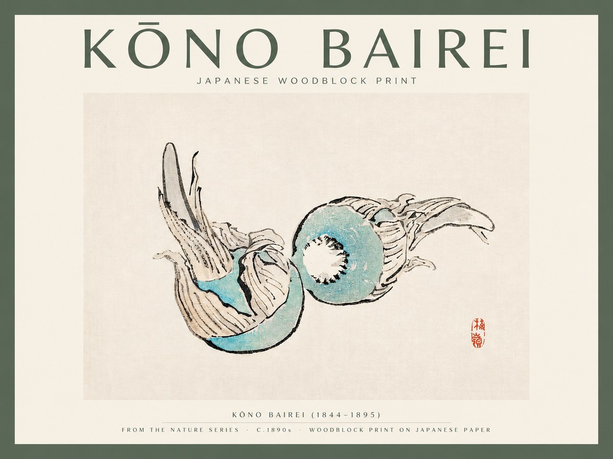 Kōno Bairei Abstract Botanical Forms No2 - Plakat