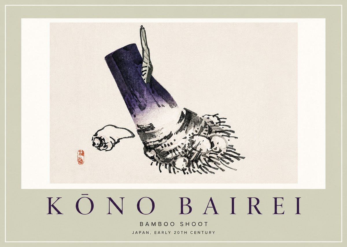 Kōno Bairei Bamboo Shoot No2 - Plakat
