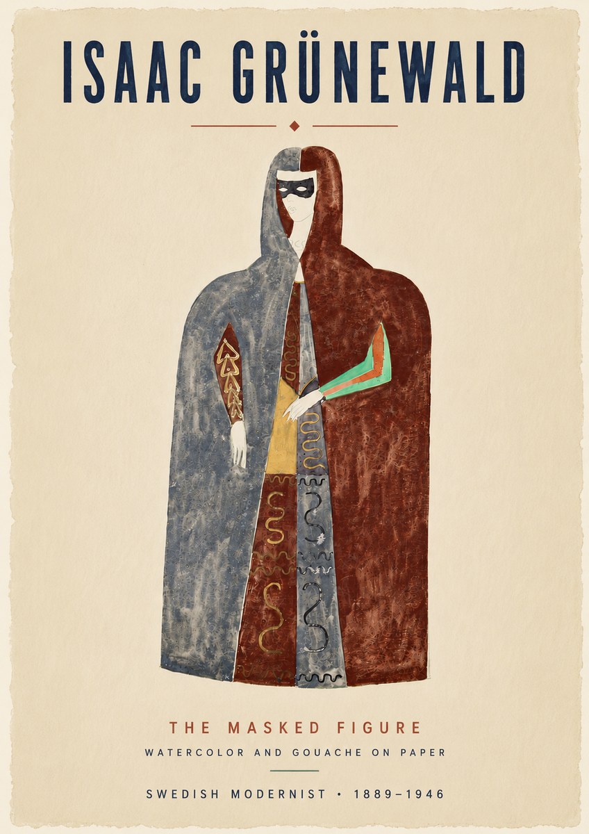 Isaac Grünewald The Masked Figure No6 - Plakat