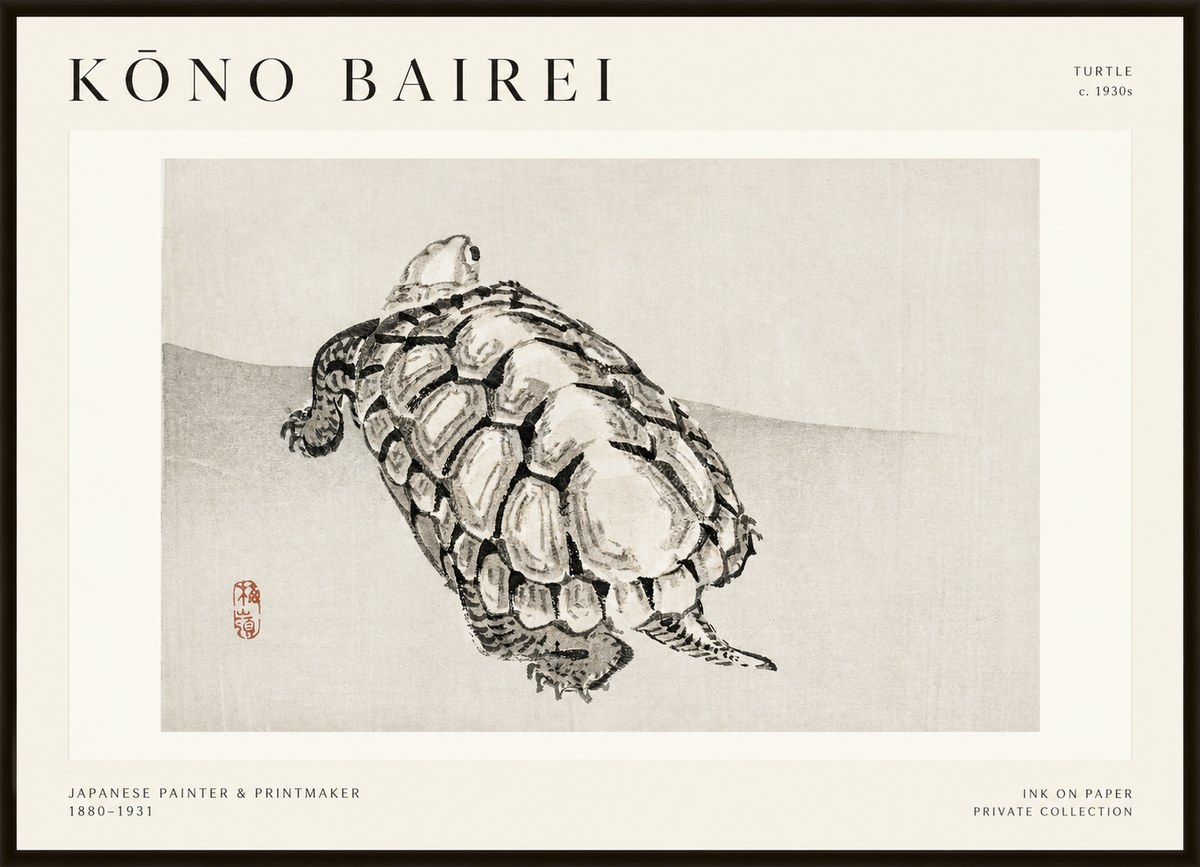 Kōno Bairei Turtle No1 - Plakat