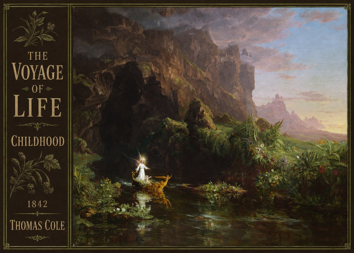 Thomas Cole The Voyage of Life: Childhood I No2 - Plakat