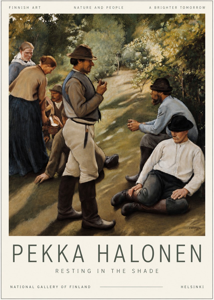 Pekka Halonen Resting in the Shade No6 - Plakat