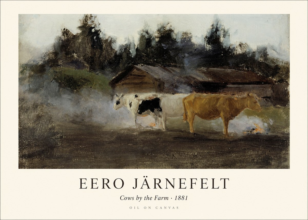 Eero Järnefelt Cows by the Farm · 1881 No1 - Plakat