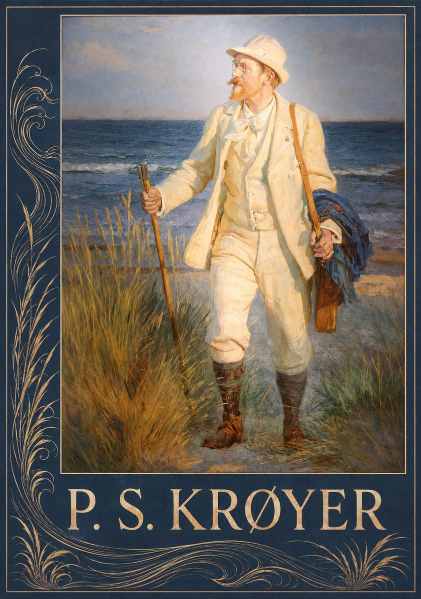P.S. Krøyer Self-portrait by the Beach No3 - Plakat