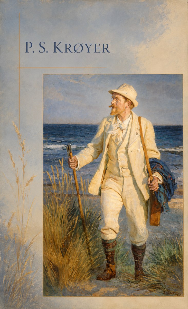 P.S. Krøyer Self-portrait by the Beach No4 - Plakat