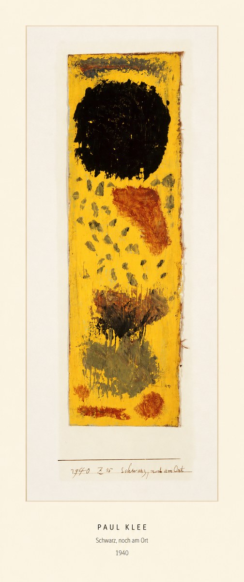 Paul Klee Schwarz, Noch Am Ort No5 - Plakat