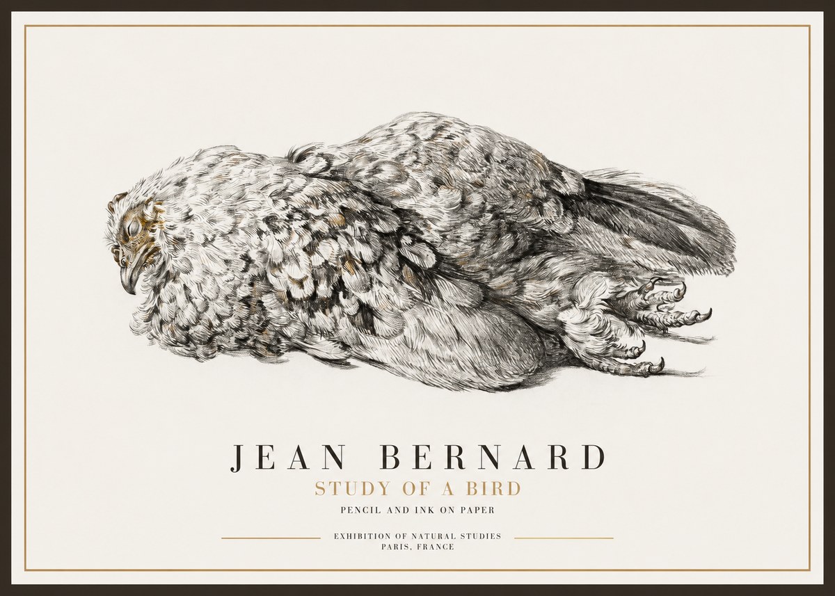 Jean Bernard Study of a Bird I No1 - Plakat