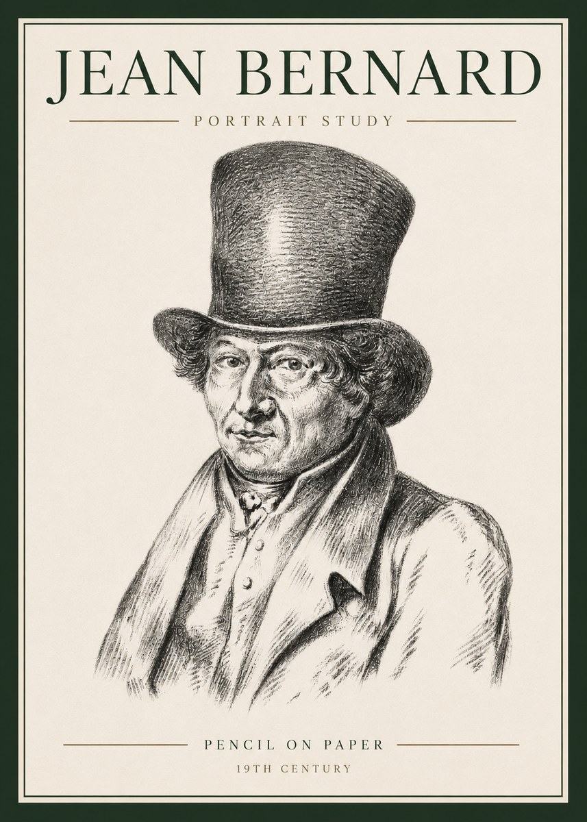 Jean Bernard Portrait Study of a Gentleman No6 - Plakat