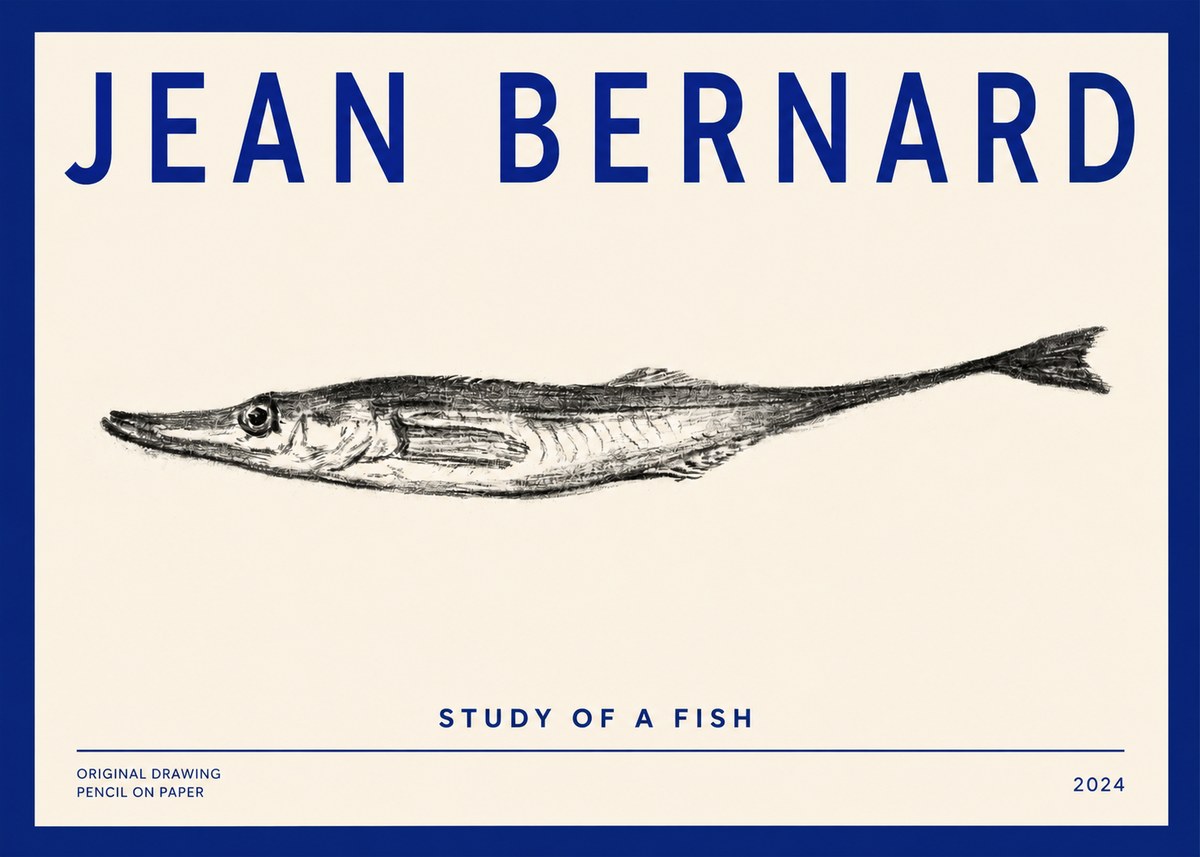 Jean Bernard Study of a Fish I No4 - Plakat