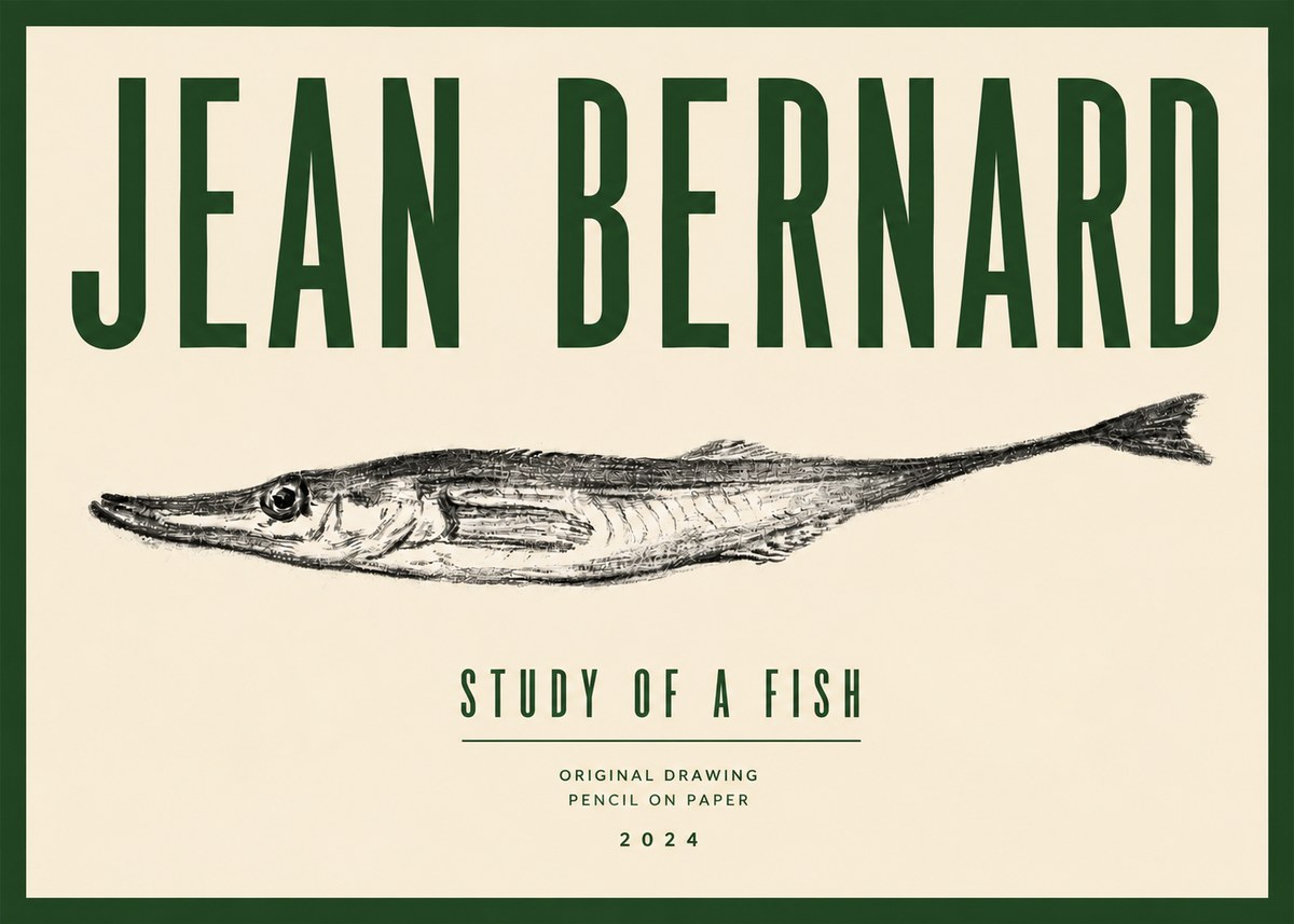 Jean Bernard Study of a Fish I No6 - Plakat