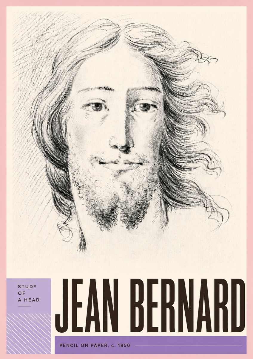 Jean Bernard Study of a Head No5 - Plakat