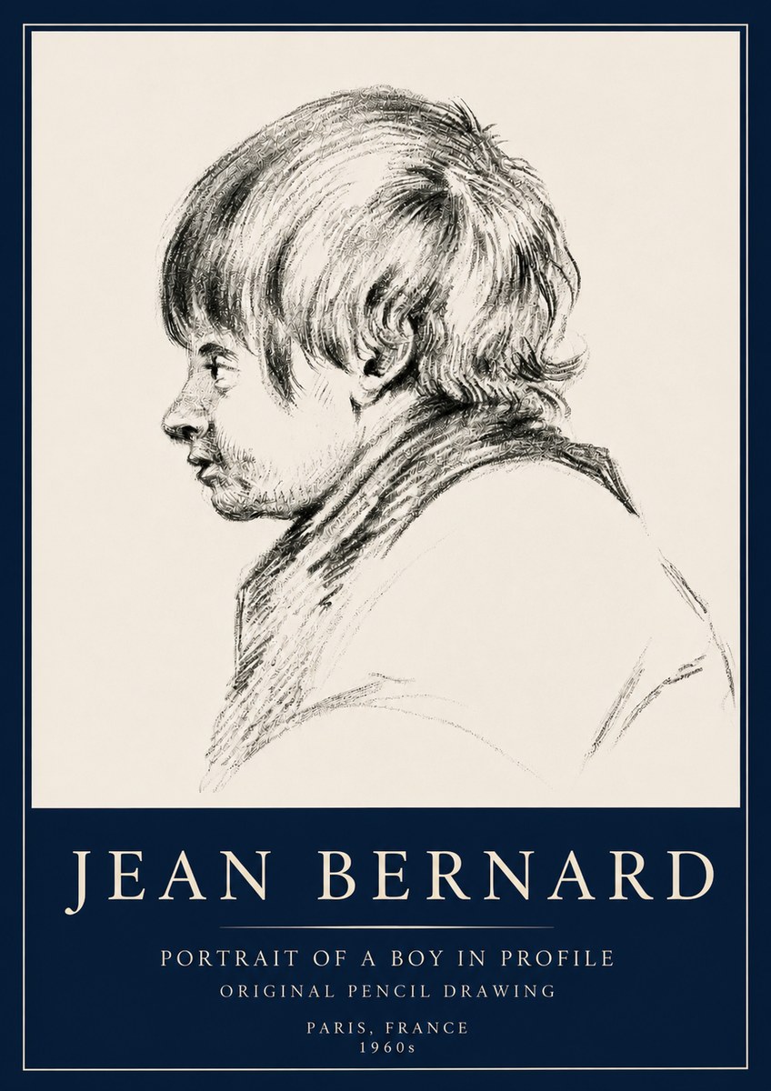 Jean Bernard Portrait Study II No5 - Plakat