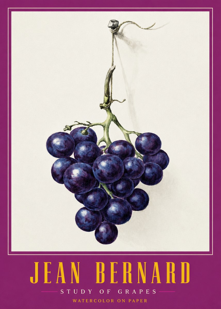 Jean Bernard Grapes No3 - Plakat