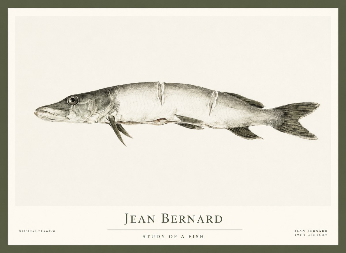 Jean Bernard Study of a Fish II No1 - Plakat
