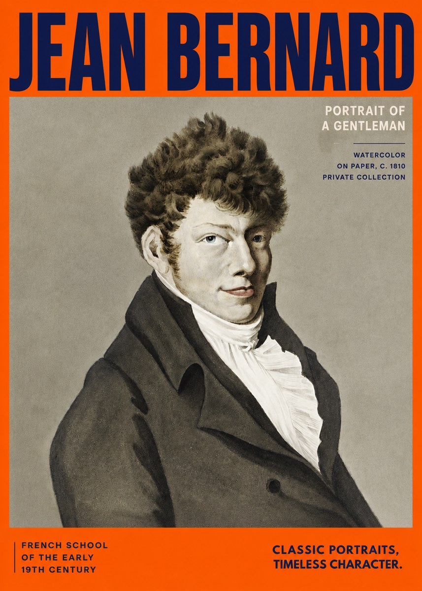 Jean Bernard Portrait of a Young Man No6 - Plakat