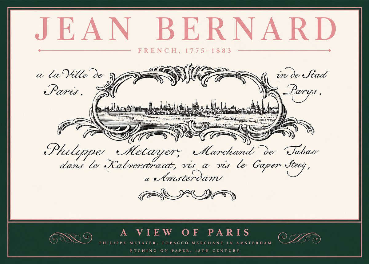 Jean Bernard A View of Paris No4 - Plakat