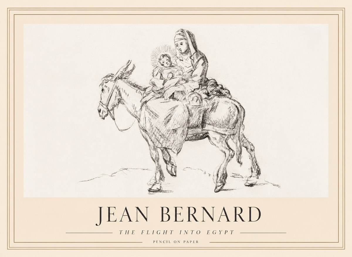 Jean Bernard The Flight into Egypt No5 - Plakat