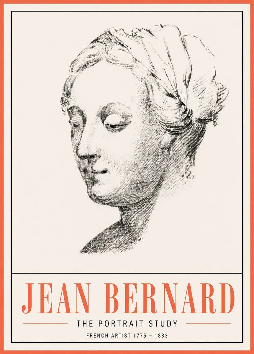Jean Bernard Study of a Woman No5 - Plakat