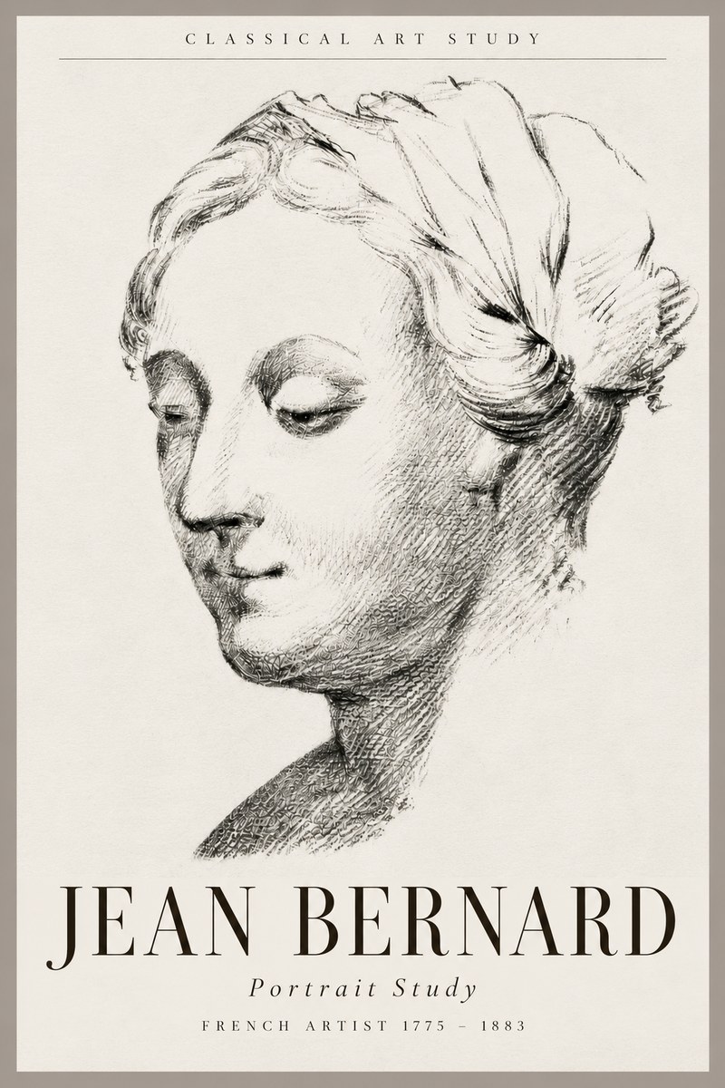 Jean Bernard Study of a Woman No6 - Plakat