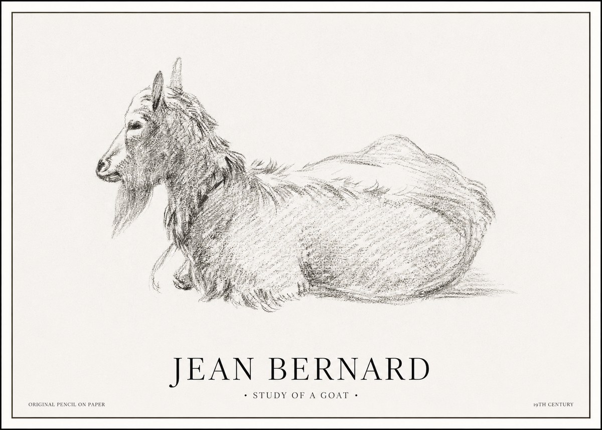 Jean Bernard Study of a Goat I No1 - Plakat