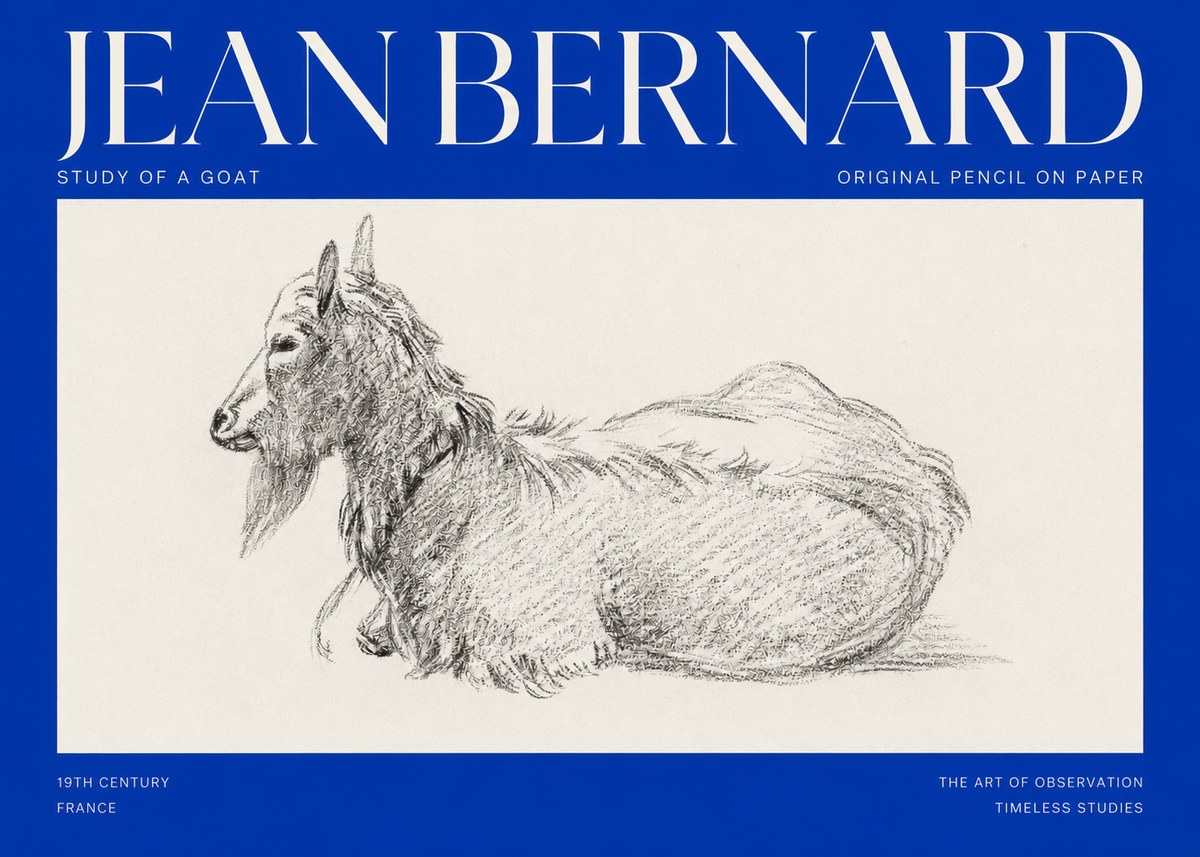 Jean Bernard Study of a Goat I No2 - Plakat