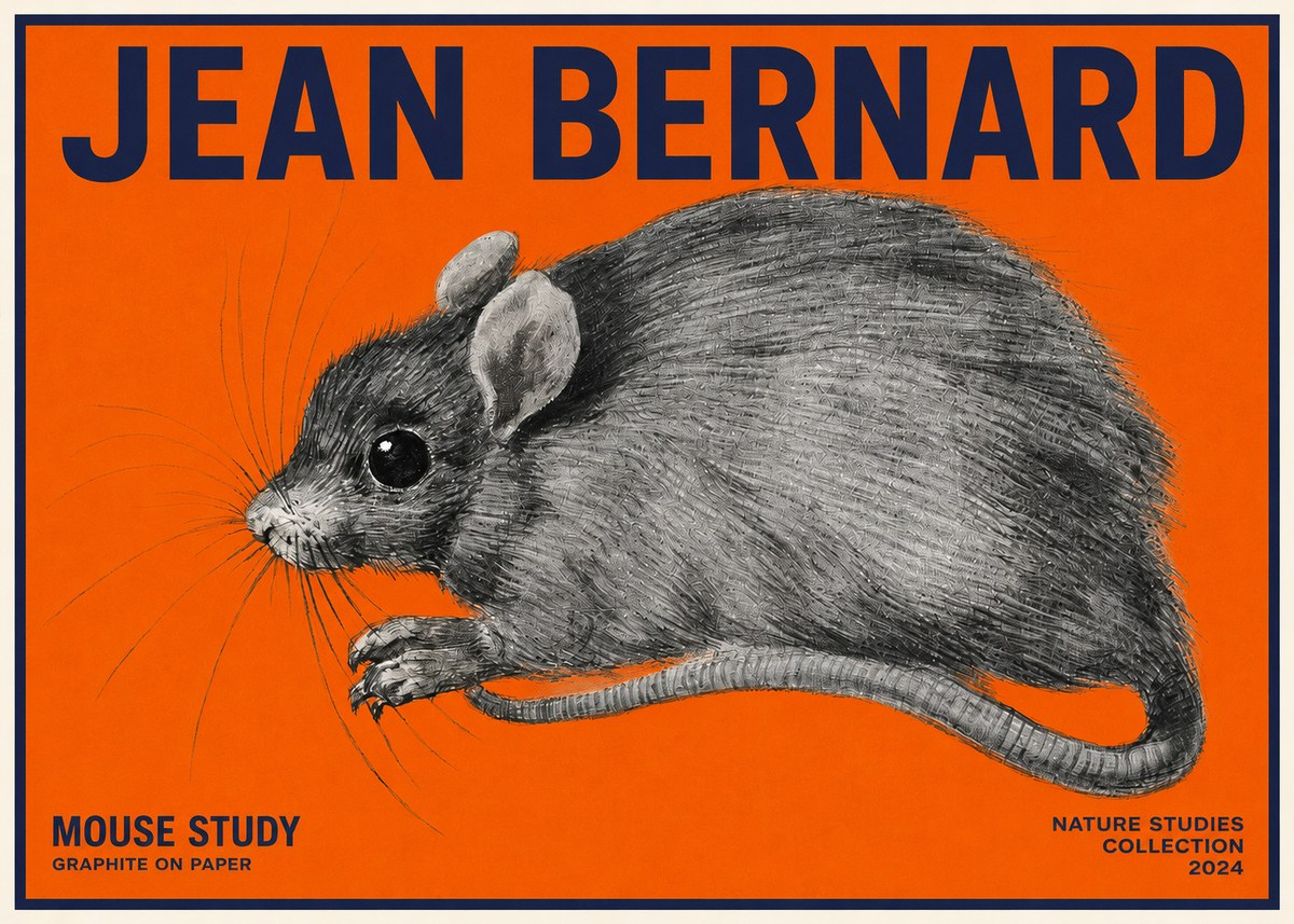 Jean Bernard Mouse Study No2 - Plakat