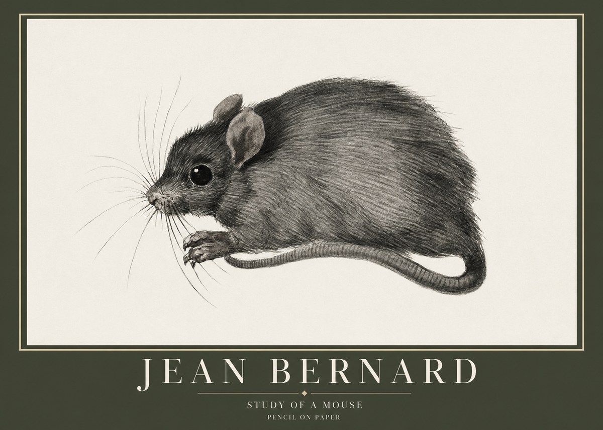 Jean Bernard Mouse Study No5 - Plakat