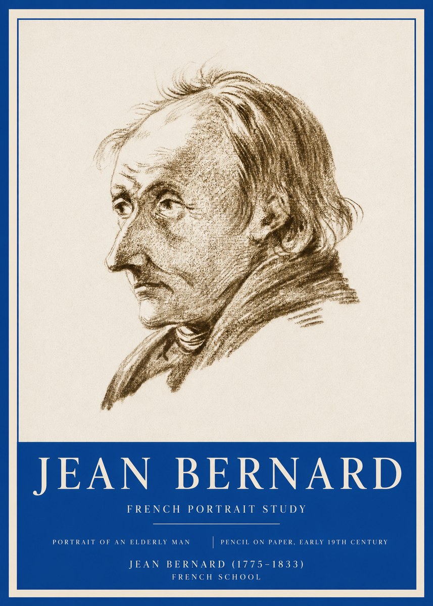 Jean Bernard Portrait of an Elderly Man No2 - Plakat