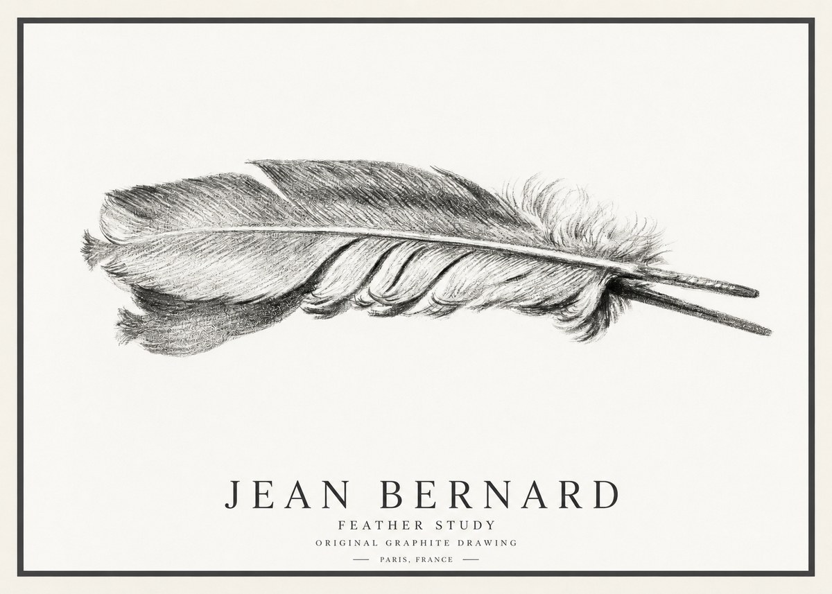 Jean Bernard Feather No4 - Plakat