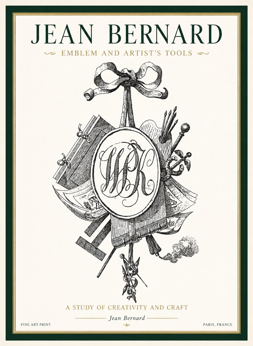 Jean Bernard Still Life with Monogram No2 - Plakat
