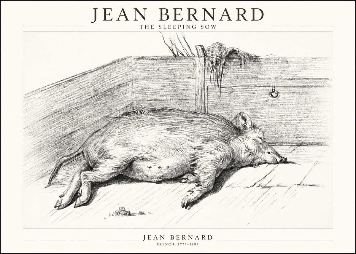 Jean Bernard The Sleeping Sow No1 - Plakat
