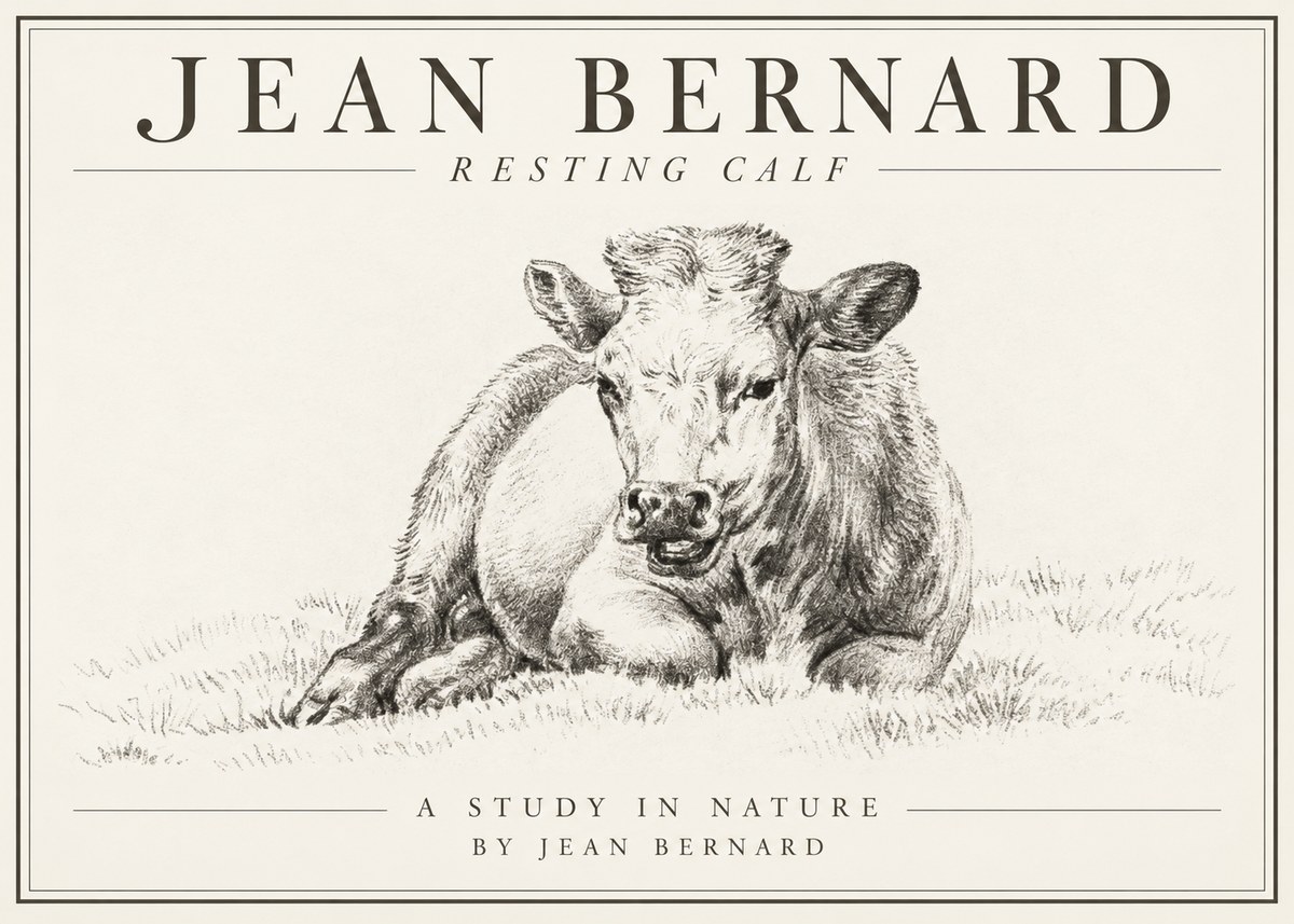 Jean Bernard Resting Calf I No1 - Plakat