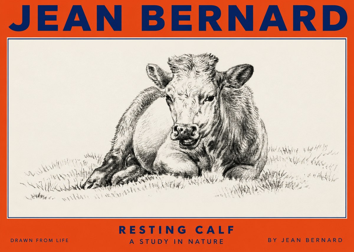 Jean Bernard Resting Calf I No2 - Plakat