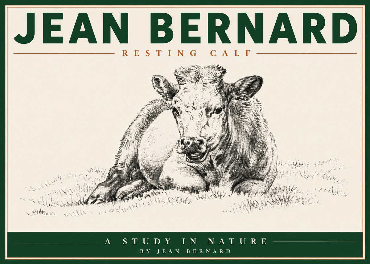 Jean Bernard Resting Calf I No5 - Plakat