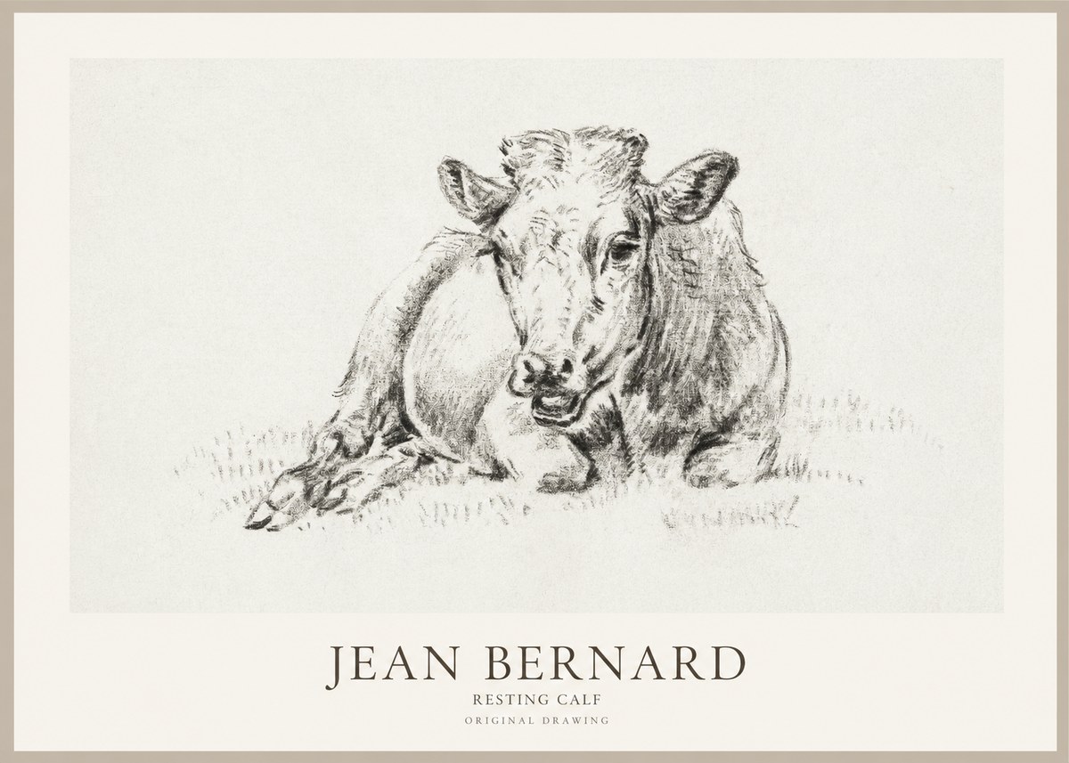 Jean Bernard Resting Calf II No1 - Plakat