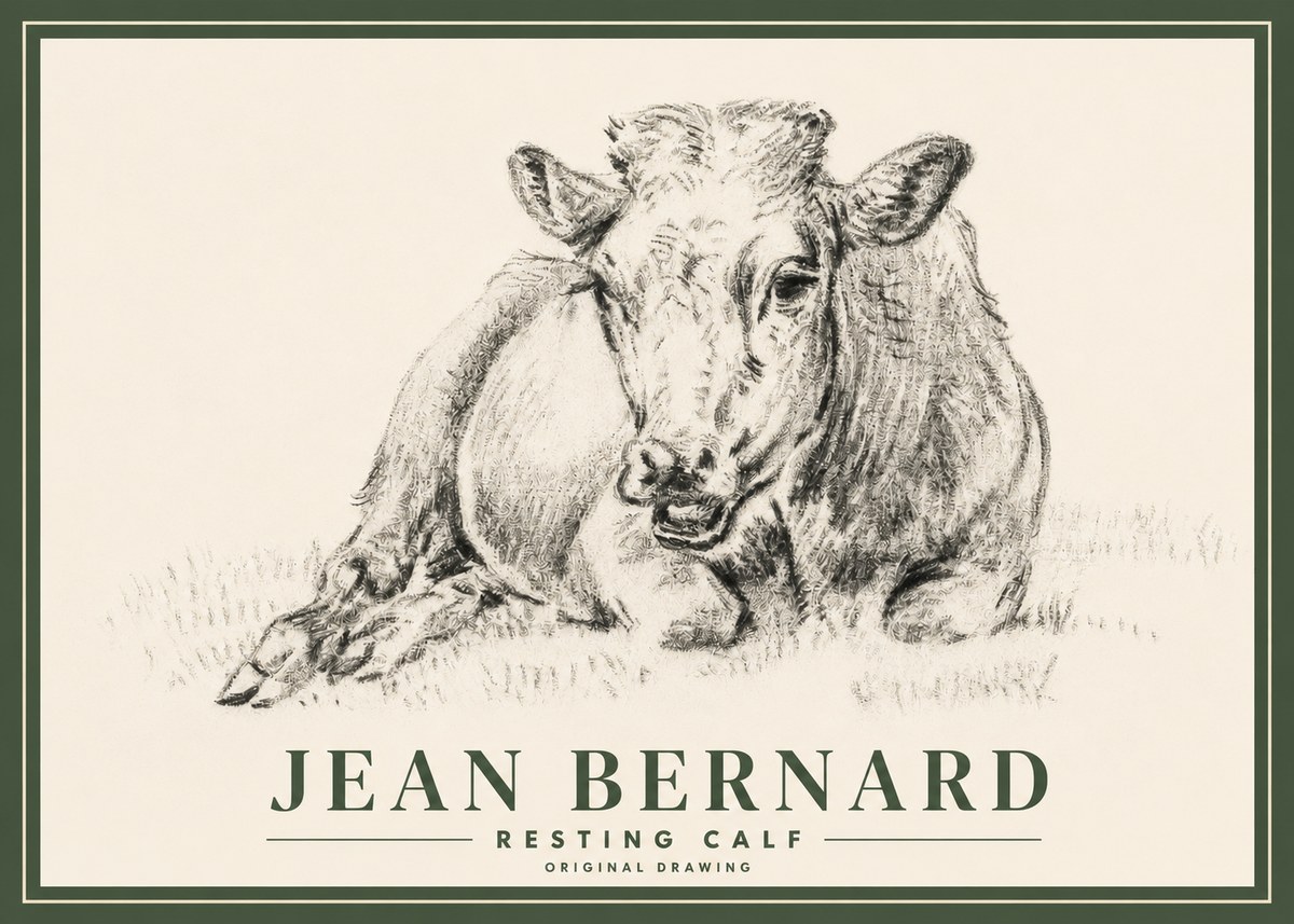 Jean Bernard Resting Calf II No3 - Plakat